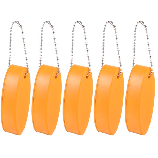 5 llaveros flotantes ovalados con colgante para kayak y pesca.