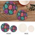 thumbnail image 4 of Easter Eggs Leaf Table Trivets for Hot Dishes Round Trivet Mat 2PCS Kitchen Potholders Heat Resistant Pot Holder for Bowl Teapot Home Decor Gifts, 4 of 7