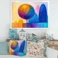 thumbnail image 3 of Designart 'Ornamental Colourful Trees X' Modern Framed Art Print, 3 of 4