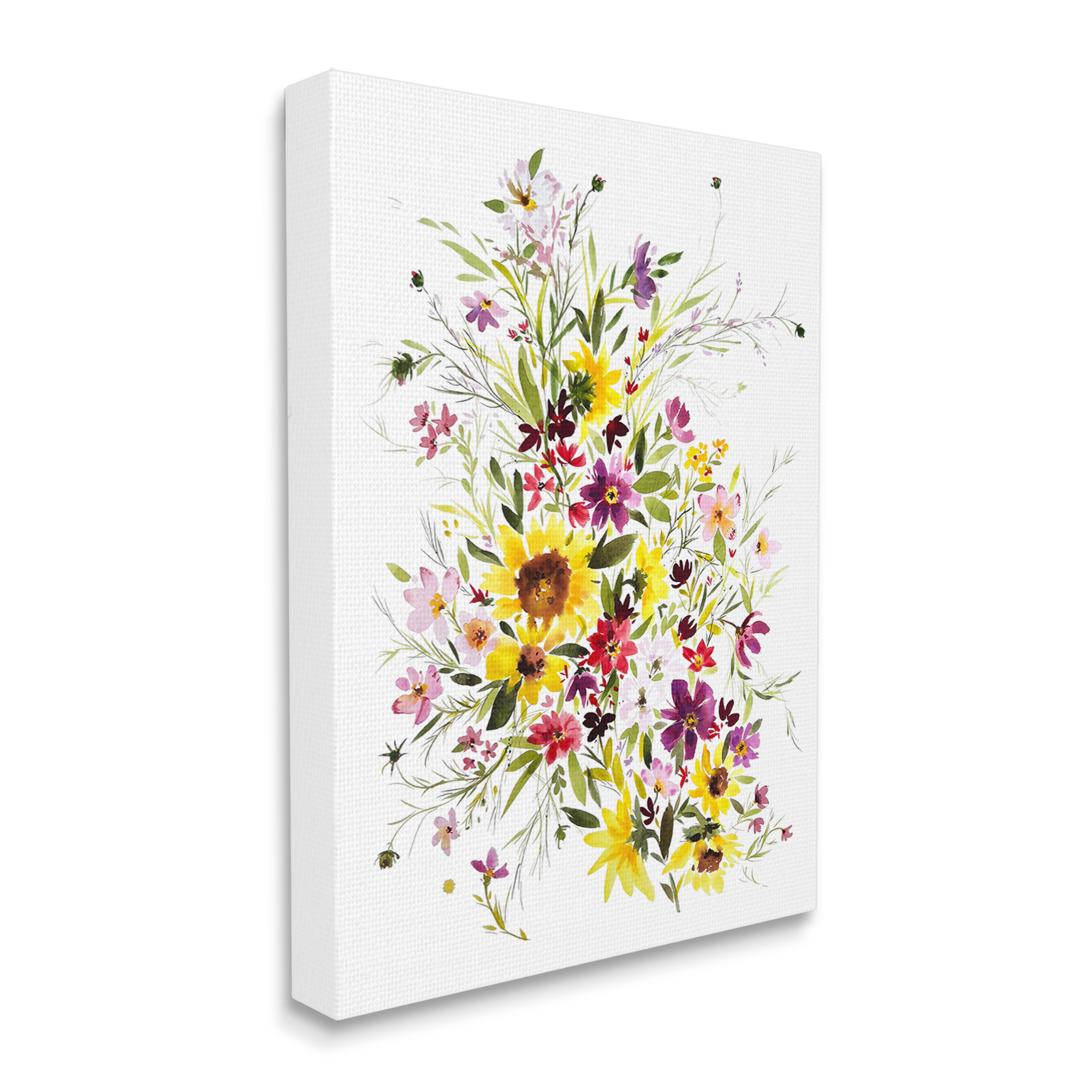 Stupell Industries Mixed Wildflower Herbs Botanical & Floral Painting Gallery Wrapped Canvas Print Wall Art, 24 x 30
