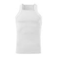 thumbnail image 4 of uikmnh Tank Tops Men Male Camisole Sleeveless Vest Solid Color Sexy off Shoulder Striped Nightclub Tops Size:4XL, 4 of 5