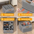 thumbnail image 5 of Aokeyee Shoes Organizer for Closet, 2 Pack Shoe Holder with Clear Cover and Reinforced Handles, Fits 16-32 Pairs, Grey, 5 of 7