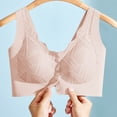 thumbnail image 5 of Womens Everyday Bras, Daisy Bras for Older Women Front Closure, Seamless Full Coverage Daisy Bra for Seniors, Daily Comfort Breathable No Underwire Bra M-2XL, 5 of 7