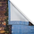 thumbnail image 3 of Ambesonne Chicago Skyline Kitchen Curtains, Big City Sunset, 55"x45", Blue Orange Taupe, 3 of 3