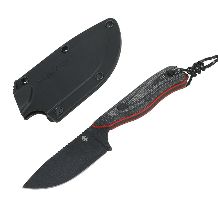 Free Shipping! Swiss Tech Fixed Blade Knife with D2 Steel, Canvas