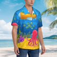 thumbnail image 3 of Fuzoiu Submarine And Landscape Print Hawaiian Shirt for Men, Summer Beach Casual Short Sleeve Button Down Shirts, Men’s Beach Summer Shirts with Pocket,3X-Large, 3 of 7