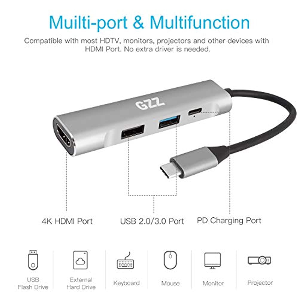 Type-c Hub For Switch Multi-function Adapter 1 Game Docking Station With  4k-connector For , Usb 3.0 Port, Pd Charging Port, Compatible With Macbook  Pro/air, More Type C Devices - Temu Germany