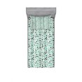 thumbnail image 2 of Ambesonne Modern Fitted Sheet & Pillow Sham Set, Geometrical Circles Dots, Queen, Hunter Green Turquoise, 2 of 3