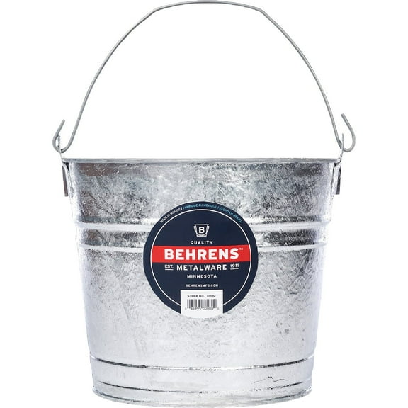 Behrens 10 Qt. Hot-Dipped Steel Pail 1210