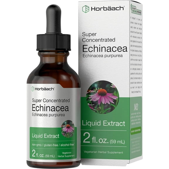 Echinacea Liquid Extract | 2 oz | Vegetarian & Alcohol Free for Men and Women | by Horbaach