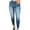 Blue, variant on TSADFHJI Mini Jean Skirt Women's Wear Denim Leggings with White Ruffled Edges Jeans Pants Xxl Blue