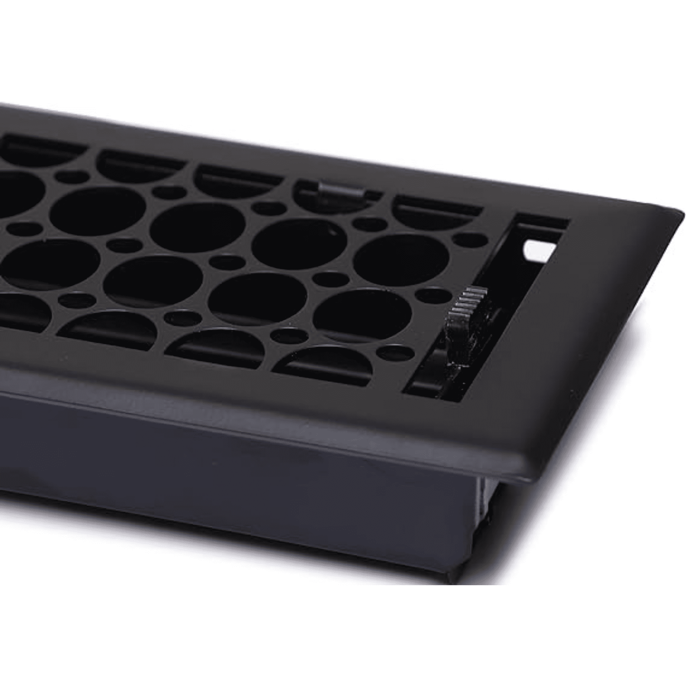 Steel Vent Cover 4"x10" All Metal Modern Floor Register By Caststo, Color Black Model- SM Oval
