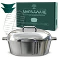 thumbnail image 4 of MAGNAWARE 8qt Lightweight Cast Aluminum Oval Dutch Oven, Silver, 4 of 10