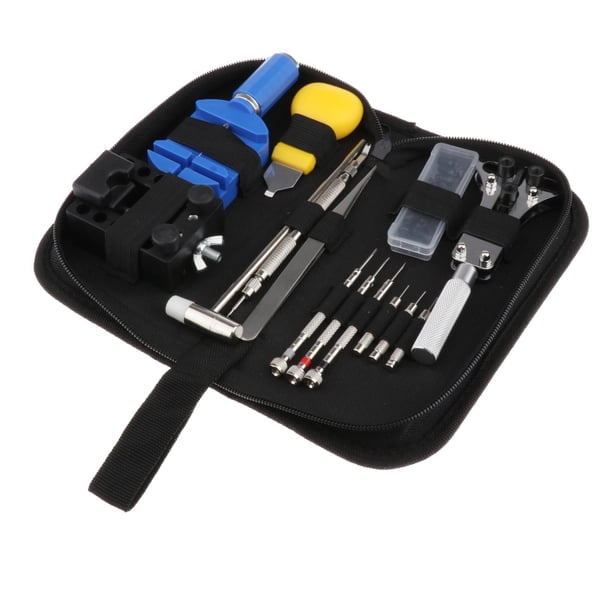 Kit de herramientas para reparación de relojes, relojero, correa de reloj, extractor de pasadores, prensa de caja 31 piezas