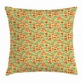 thumbnail image 1 of Acorn Throw Pillow Cushion Cover, Doodle Woodland Animals of Wild Nature Composition Colorful Leaves Birds and Berries, Decorative Square Accent Pillow Case, 16 X 16 Inches, Multicolor, by Ambesonne, 1 of 2