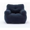 thumbnail image 5 of Lecut Bean Bag Chair Large Bean Bag Chair for Adults with Armrest Comfy Bean Bag Sofa with Foam Filling Fluffy Lazy Chair Soft Teddy Fabric Tufted Bean Bag for Dorm Bedroom Gaming Dark Blue, 5 of 10