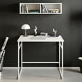 thumbnail image 2 of Decorotika Gama 35" Computer Desk with Shelves, White Melamine Veneer, 2 of 5