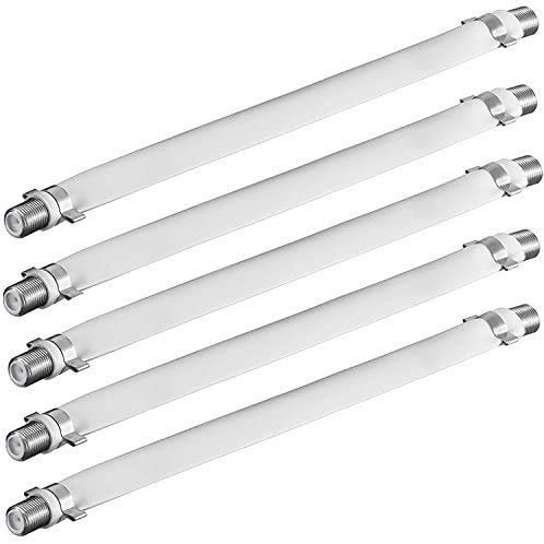 Ancable Cable De Puente Coaxial Plano Rg6 Tipo F Para Ventanas Y Puertas, Paquete De 5