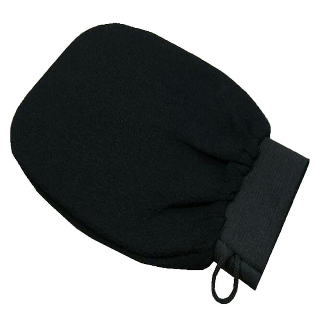 Guante de viscosa negro - Limpieza profunda, exfoliante, preparación para el bronceado - para exfoliación corporal, eliminación de piel muerta