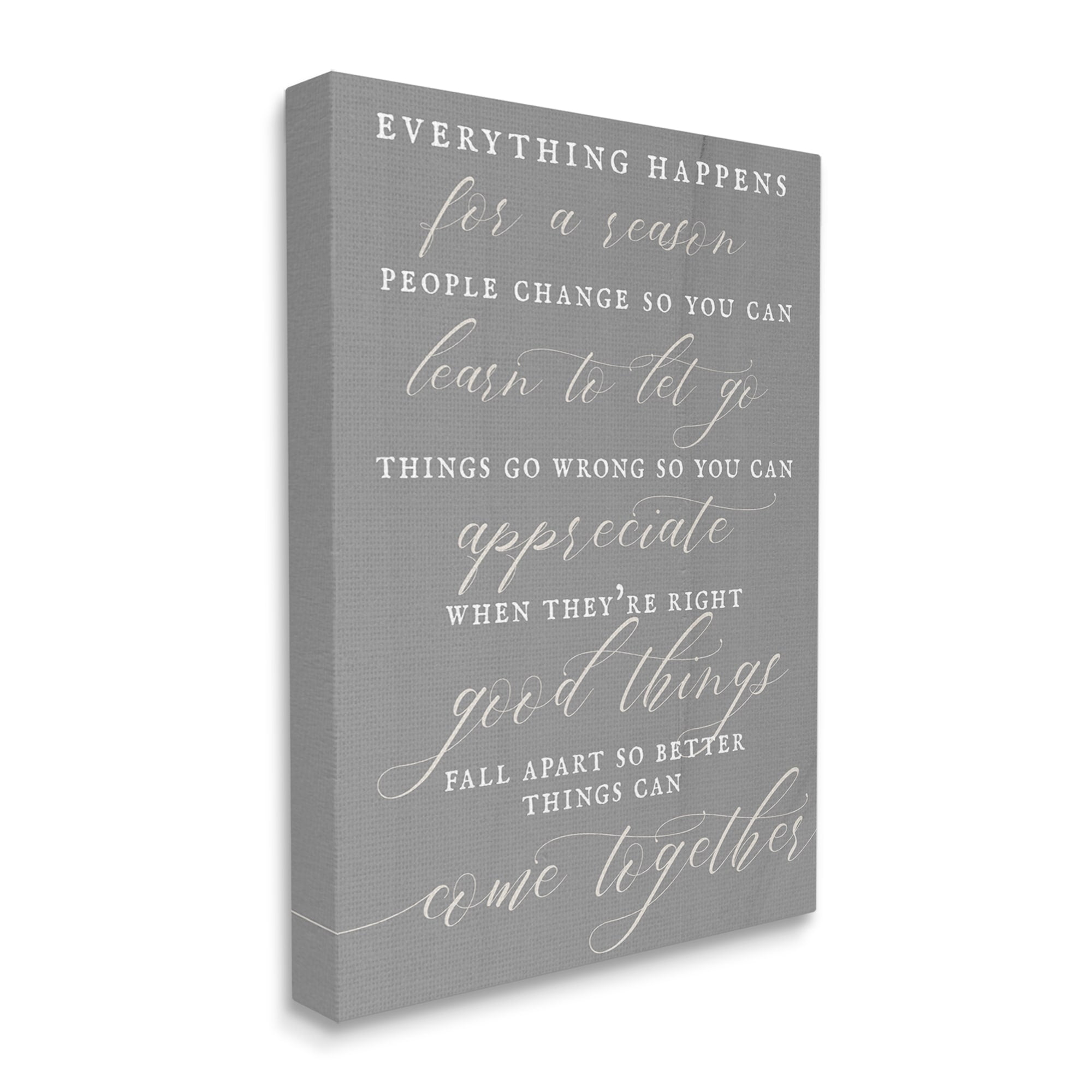 Stupell Industries Good Things Fall Apart Motivational Phrase Soft Calligraphy, 24 x 30, Design by Daphne Polselli