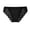 Black, variant on Women's Lace Trim Thong With Scalloped Edges And Soft Stretch Fabric Featuring Low Rise Cut For Date Nights Bedroom Romance Black L