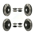 thumbnail image 1 of Transit Auto Front Rear Coated Drilled Slotted Disc Brake Rotors and Semi-Metallic Pads Kit for Car Ford Escape Connect KDS-100295, 1 of 11