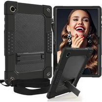 SOATUTO for Samsung Tab A8 Case Drop-Proof Shock-Resistant Rugged Hybrid Kids Friendly Cover Built-in Kickstand for Samsung Galaxy Tab A8 Case 10.5 Inch 2022 SM-X200 SM-X205 SM-X207 - Black Black