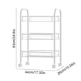 thumbnail image 3 of Organizadores de armario y almacenamiento, carrito de almacenamiento rodante de 3 niveles, organizador de baño, carrito de lavandería, estantería móvil, multiusos para cocina, baño, espacios estrechos, 3 of 6