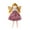 Pink, variant on HHBEAUTY Christmas Angel Doll Ornaments 6.4inch Elegant Christmas Tree Plush Ornaments Hanging Angel Pendant with Glittering Antlers, Wings & Puffy Tulle Skirts for Holiday Party Decoration