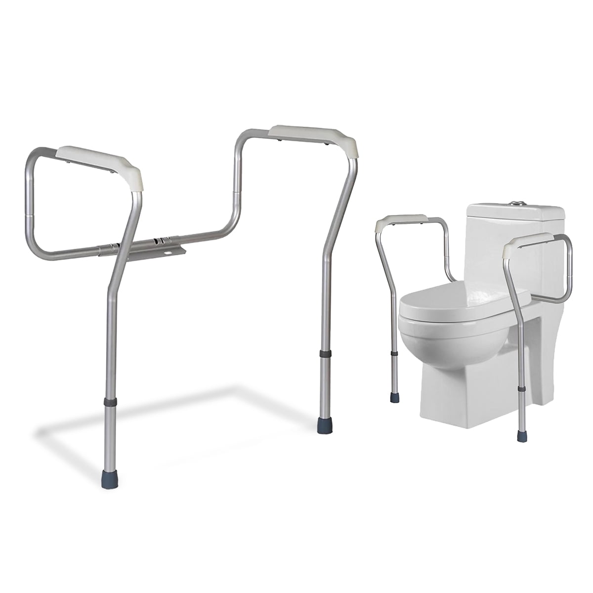 Adjustable Toilet Safety Frame Rail Toilet Safety Rail 331lbs Grab Bar