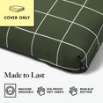 thumbnail image 2 of Pets Dog Bed Cover/Washable & Durable Replacement Dog Bed Cover/DIY Eco-Friendly Dog Bed Cover/Stuffable Dog Bed Cover/Cover ONLY (Small, Green Grid), 2 of 2