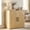2 Door Sideboard, variant on Hijob Modern Fluted Sideboard Cabinet, 63" Long Dressers with Metal Handle w/Curved Profile Design, Wood Mid Century Dresser w/Double-Layered for Living Room, Natural Oak
