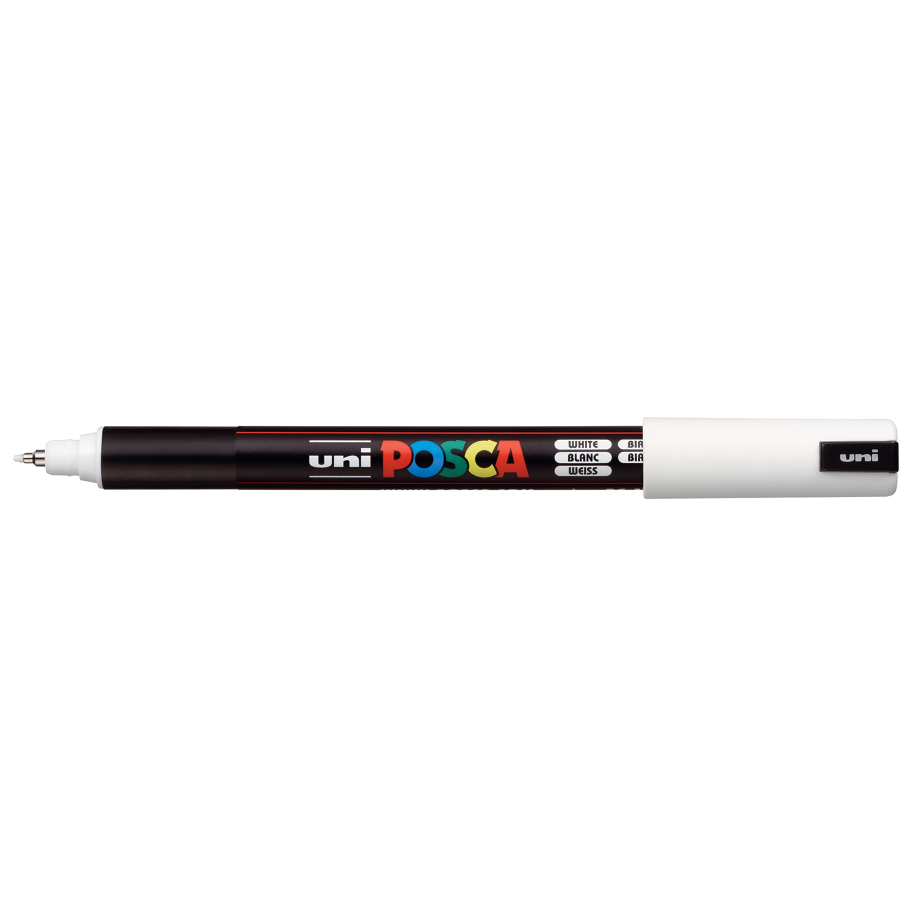 1pcs Uni Posca White Marker Pen,PC-1M 3M 5M Acrylic Waterproof Permanent  Marking Graffiti Paint Pen for Rock Wood Leather Stone