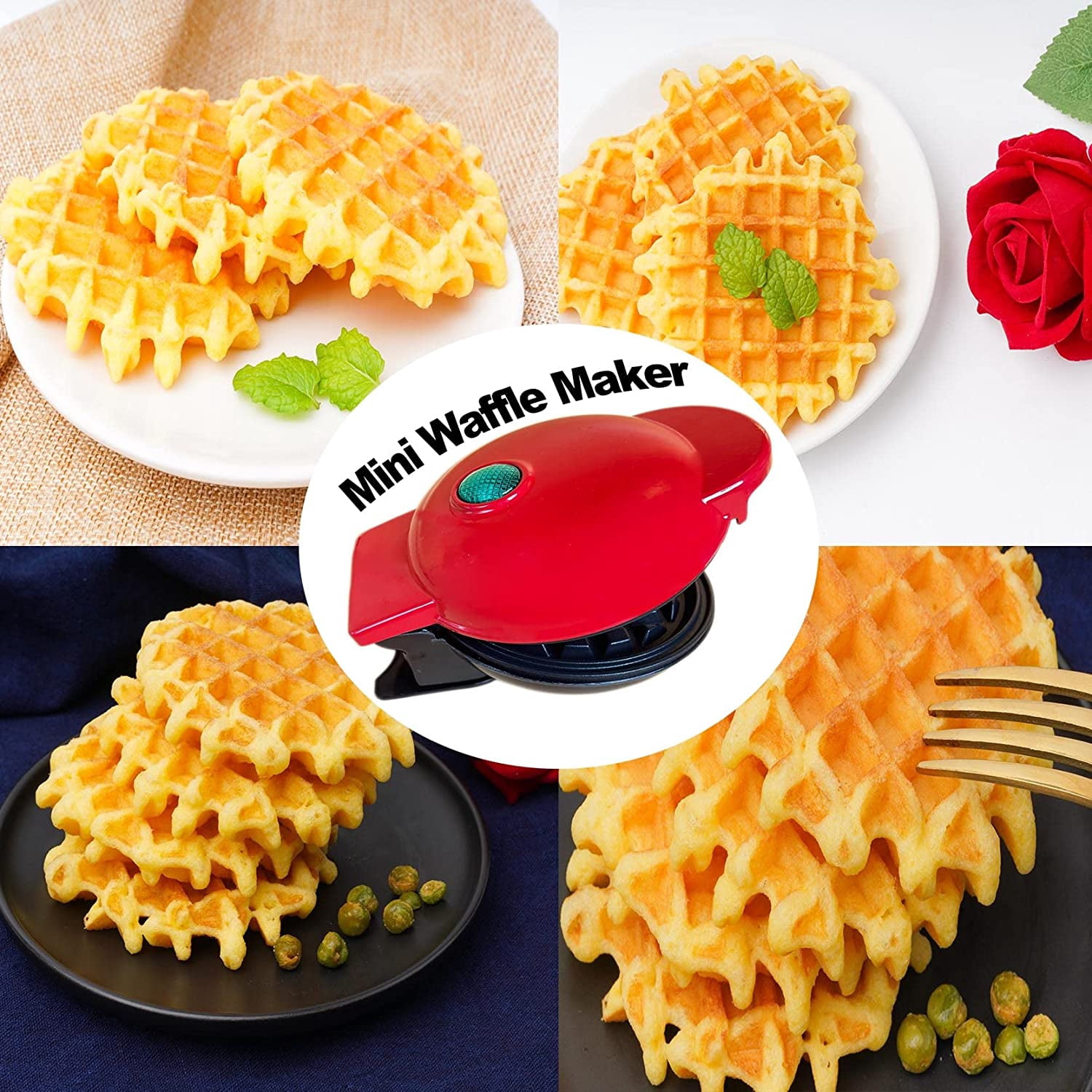 red waffle maker walmart