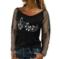 thumbnail image 1 of TSADFHJI Hauts de Noël Élégants pour Femmes Plus Femmes Chandail Léger Aguichant Manches Longues Haut Design en Filet Rhinestine Col Rond Automne Hiver Tenue Décontractée Chemisier à Bretelles pour Fête TG Blanc, 1 of 5