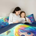 thumbnail image 6 of Feelyou Mermaid Princess Teens Bedding Comforter Set, Kawaii Ocean Dolphin Twin Comforter Sets, Dreamy Marine Fairy Tale Reversible Bedding Set, Super Cozy Room Decor, 2 Pieces, 6 of 9