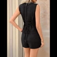 thumbnail image 4 of Conjuntos de Verano de 2 Piezas para Mujer, Conjuntos Cortos de Vacaciones, Conjuntos de con Botones, Conjuntos de Chaleco y Pantalones Cortos, Negro L, 4 of 6