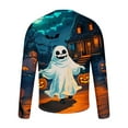 thumbnail image 5 of Fjofpr Long Sleeve Shirts for Men Big and Tall Shirts for Men Halloween Men's Printed Long Sleeved Top Long Sleeved Round Neck Top, 5 of 5