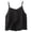 Black, variant on Women's V Neck Sheer Chiffon Cami Spaghetti Strap Loose Fit Layering Tank Top Casual Summer,XXL
