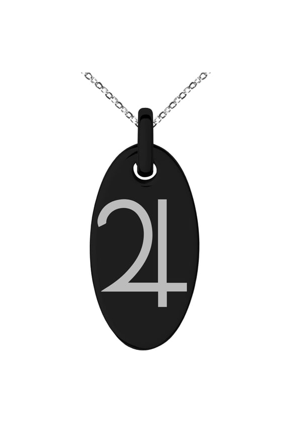 Stainless Steel Solar System Planetary Jupiter Engraved Small Oval Charm Pendant Necklace