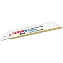 LENOX Tools 21065810GR Gold Power Arc Reciprocating Saw Blade, For Thick Metal, Wood, Plastic Cutting, 8-inch, 10 TPI, 5-Pack
