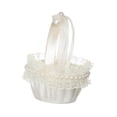 thumbnail image 1 of Cesta de flores para boda al aire libre, decoración para fiestas, cesta de cintas de satén exclusivas para novias, bodas, reuniones familiares, B, 1 of 8