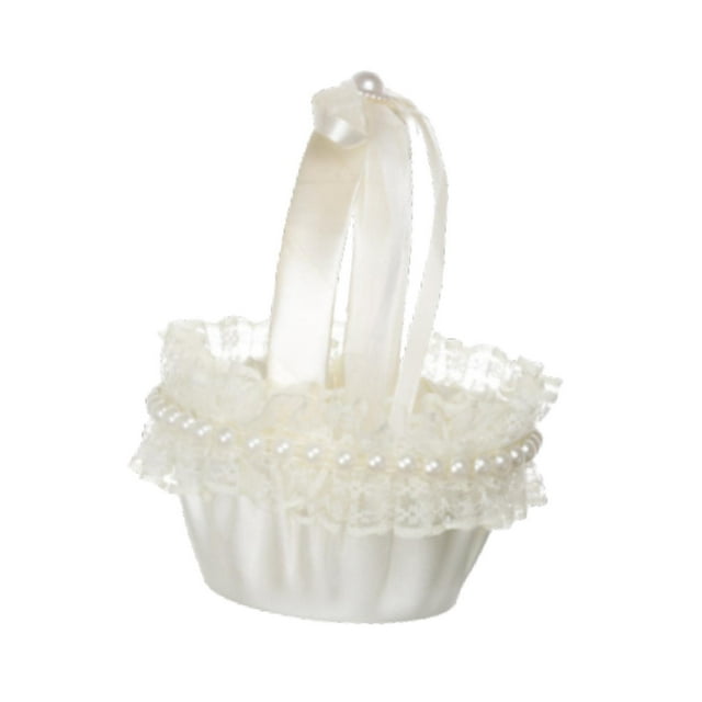 Cesta de flores para boda al aire libre, decoración para fiestas, cesta de cintas de satén exclusivas para novias, bodas, reuniones familiares, B