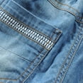 thumbnail image 5 of Boys Jeans Size 6 Boys Jeans Baggy Classic Straight Leg Drawstring Elastic Waist Loose Denim Pants with Pockets 2-12 Years, 5 of 9
