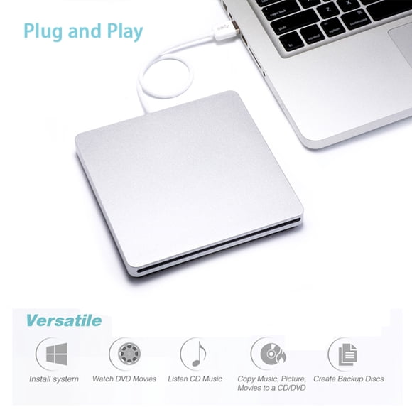 Ourlova USB External Slot in DVD CD Drive Burner for Apple MacBook Air Pro