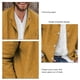 thumbnail image 5 of Chaqueta de traje Solapa de manga larga Un solo pecho Color puro Chaqueta de moda informal Top para hombres Amarillo XL, 5 of 6
