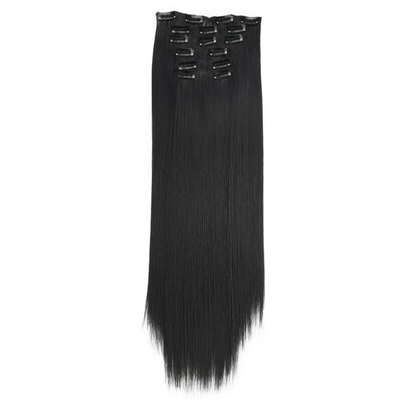 XZNGL Clips de Cheveux pour Cheveux Clips d'Extension de Cheveux Réels comme Remy Mode Cheveux Longs Clip dans les Extensions de Cheveux Pleine Tête Perruque Droite
