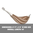 thumbnail image 6 of Bliss Hammocks 60"W Double Hammock with Rope Loops & Tree Straps, 265 lb, Cappuccino Stripe, 6 of 9