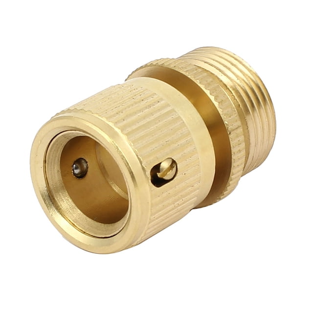 Conector rápido de manguera de jardín de latón con rosca macho de 3/4 BSP