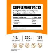 BulkSupplements BCAA 3:1:2 (Branched Chain Amino Acids) Powder - 250 Grams (8.8 oz)
